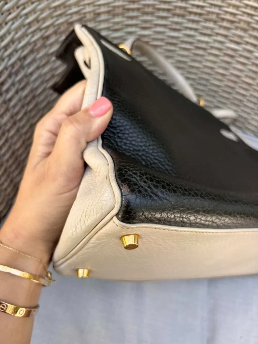 Authentic Limited Edition Hermes Tricolore Taurillon Clemence Kelly 32 Retourne - Picture 8 of 13